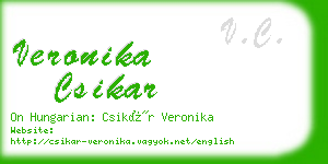 veronika csikar business card